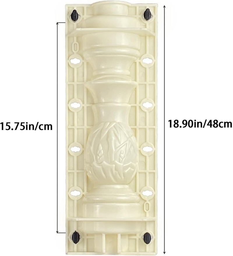 EAIVENY Prefabricated ABS Balcony Mold,Concrete Balustrade Mold Concrete Formwork for Outdoor Construction, DIY Home Improvement, Easy Installation and Reusable Design (Style 3) - Image 2